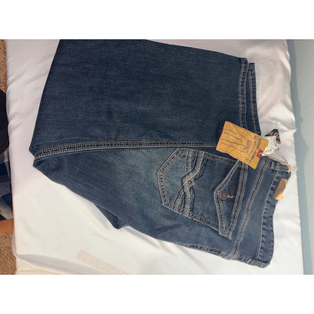 Seven7 Jeans Co Mens Straight Fit Premium Denim Dark Wash 40W x 30L NWT